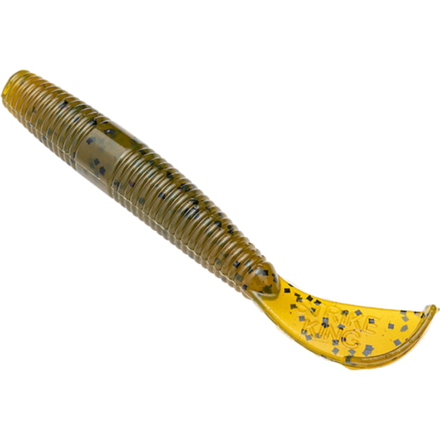 Strike King Rage Ned Cut-R-Worm Fishing Lure Soft Plastic Worm Green Pumpkin 3in 9-Pack