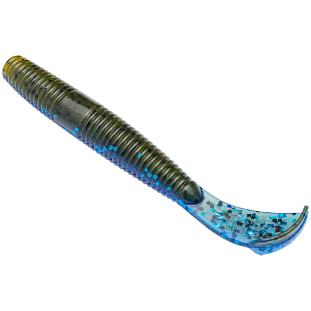 Strike King Rage Ned Cut-R-Worm Fishing Lure Soft Plastic Worm Okeechobee Craw 3in 9-Pack