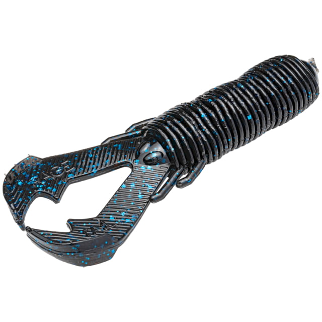 Strike King Rage Punch Bug Fishing Lure Soft Plastic Creature Black and Blue 3 1/2in 7-Pack