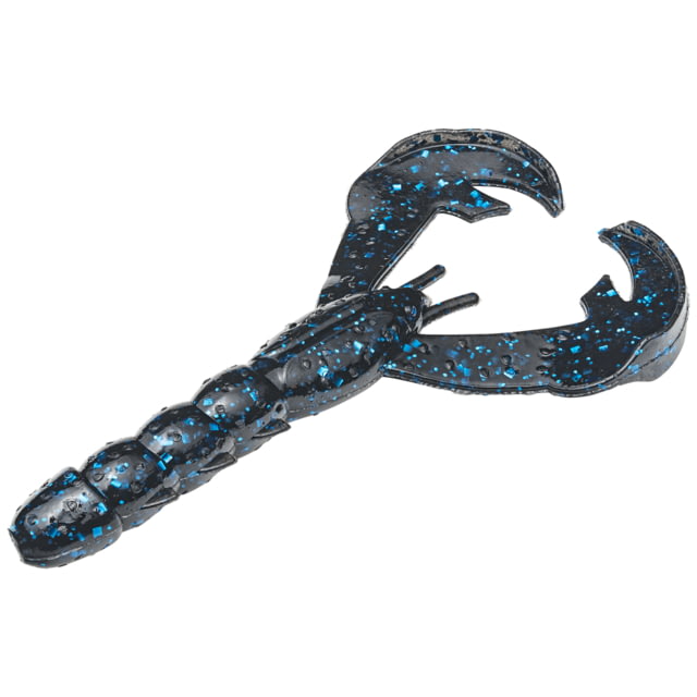 Strike King Rage Baby Craw Fishing Lure Soft Plastic Craw Black and Blue 3in 9-Pack