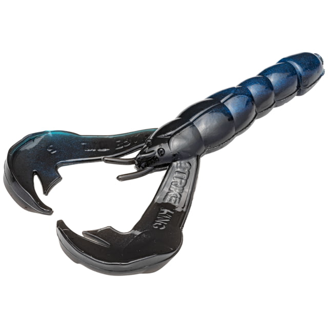 Strike King Rage Craw Fishing Lure Soft Plastic Craw Black Blue Swirl 4in 7-Pack