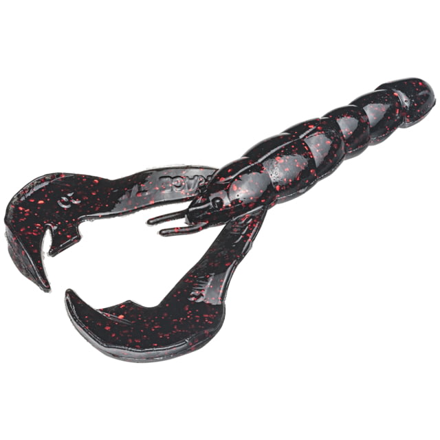 Strike King Rage Craw Fishing Lure Soft Plastic Craw Black Neon 4in 7-Pack
