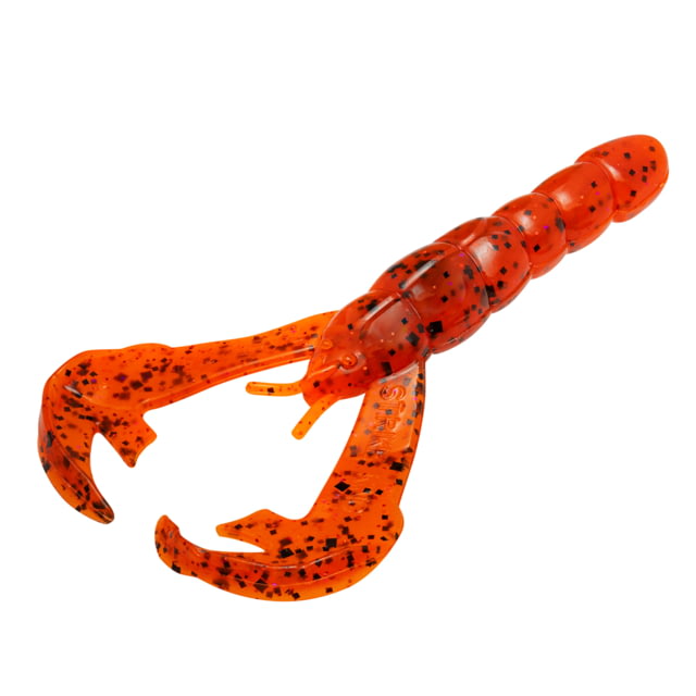 Strike King Rage Craw Fishing Lure Soft Plastic Craw Fire Craw 4in 7-Pack