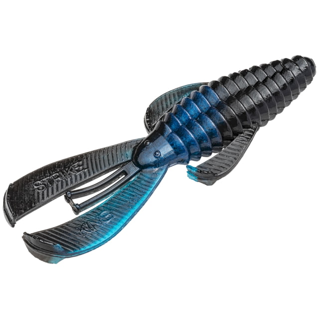 Strike King Rage Bug Fishing Lure Soft Plastic Craw Black Blue Swirl 4in 7-Pack