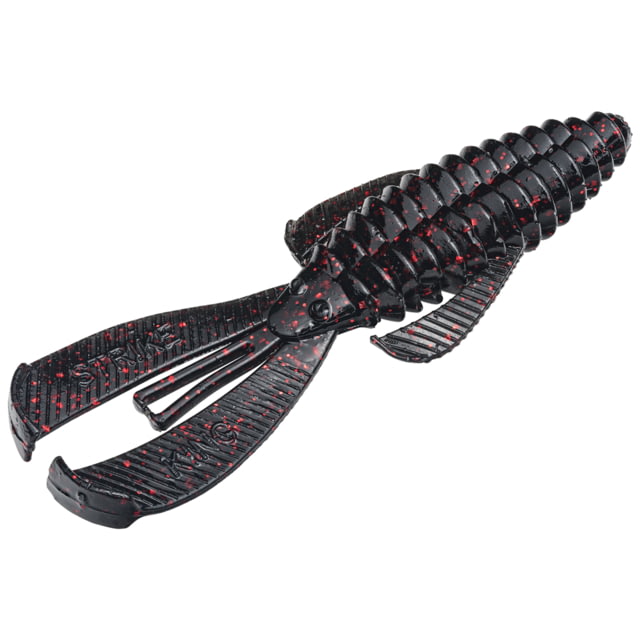 Strike King Rage Bug Fishing Lure Soft Plastic Craw Black Neon 4in 7-Pack