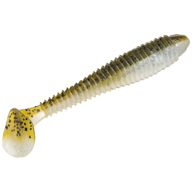 Strike King Rage Swimmer Fishing Lure Soft Plastic Swimbait Green Pumpkin Pearl Belly 3 3/4in 7-Pack