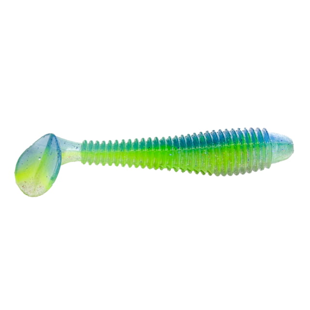 Strike King Rage Swimmer Fishing Lure Soft Plastic Paddletail Minnow Sleek Nose Cone Softly Ribbed Body Thin Tail 3 1/4in 8-Pack Sexy Shad 2.0
