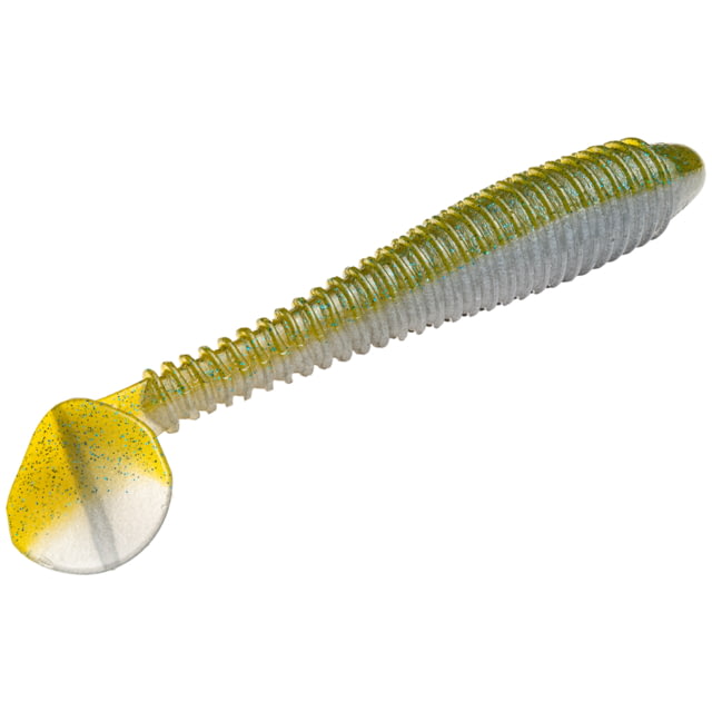Strike King Rage Swimmer Fishing Lure Soft Plastic Paddletail Minnow Sleek Nose Cone Softly Ribbed Body Thin Tail 4 3/4in 6-Pack Sexy Shad 2.0