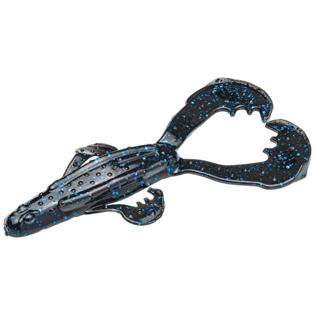 Strike King Rage Space Monkey Fishing Lure Soft Plastic Creature Black and Blue 4in 6-Pack