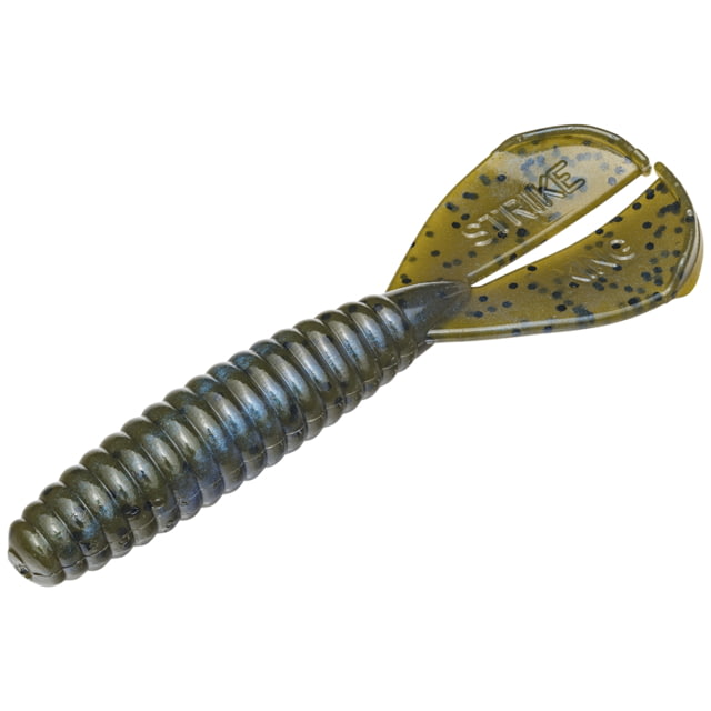 Strike King Rage Twin Tail Menace Fishing Lure Soft Plastic Grub Blue Craw 3 1/2in 8-Pack
