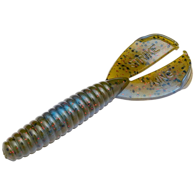 Strike King Rage Twin Tail Menace Fishing Lure Soft Plastic Grub Blue Craw Red Flake 3 1/2in 8-Pack