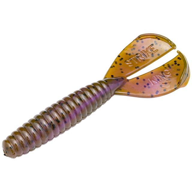 Strike King Rage Twin Tail Menace Fishing Lure Soft Plastic Grub Green Pumpkin Purple Swirl 3 1/2in 8-Pack