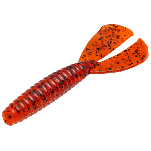 Strike King Rage Twin Tail Menace Fishing Lure Soft Plastic Grub Fire Craw 3 1/2in 8-Pack
