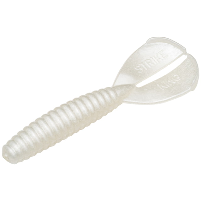 Strike King Rage Twin Tail Menace Fishing Lure Soft Plastic Grub Pearl 3 1/2in 8-Pack