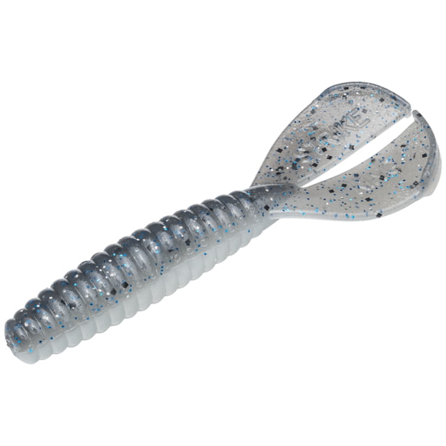 Strike King Rage Twin Tail Menace Fishing Lure Soft Plastic Grub Smokey Shad 3 1/2in 8-Pack