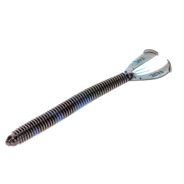 Strike King Rage Menace Worm Fishing Lure Soft Plastic Worm Black Blue Swirl 6in 6-Pack