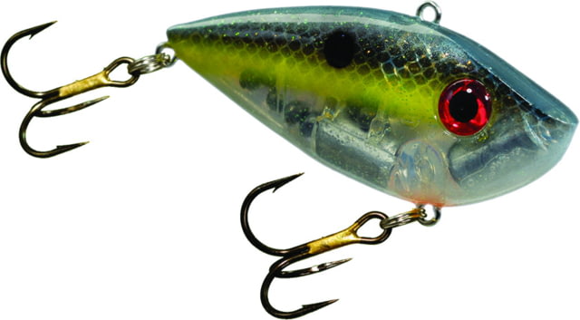 Strike King Red Eyed Shad Lipless Crankbait Floating Clear Ghost Sexy Shad 3 1/4in 1/2oz 1 Pack