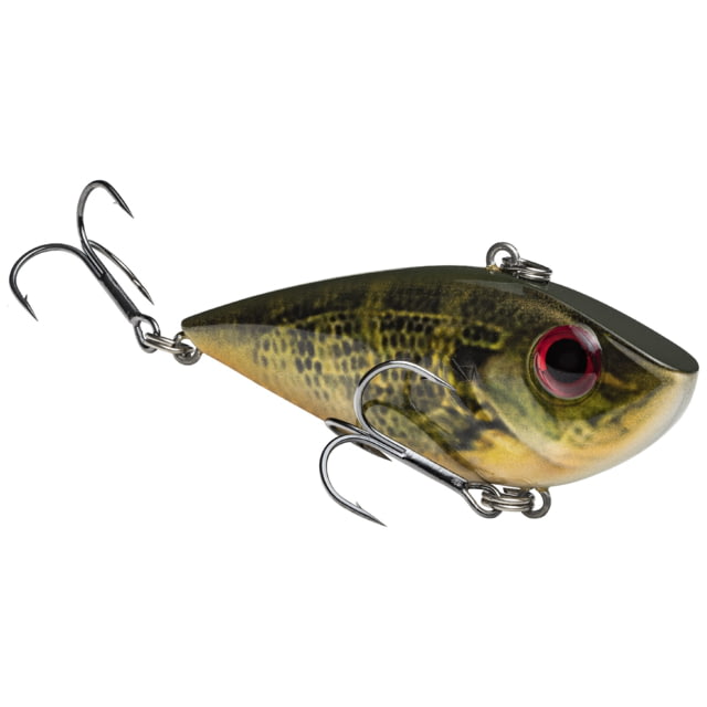 Strike King Red Eye Shad Fishing Lure Lipless Crankbait Free-floating Internal Rattles 3D Eyes Premium SZ 4 Treble Hooks 3/8oz Sinking Natural Bream