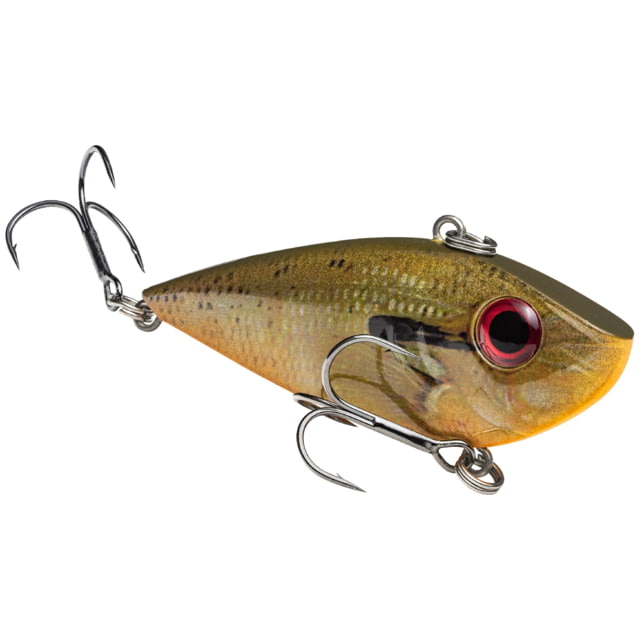 Strike King Red Eye Shad Fishing Lure Lipless Crankbait Free-floating Internal Rattles 3D Eyes Premium SZ 4 Treble Hooks 3/8oz Sinking Orange Bream