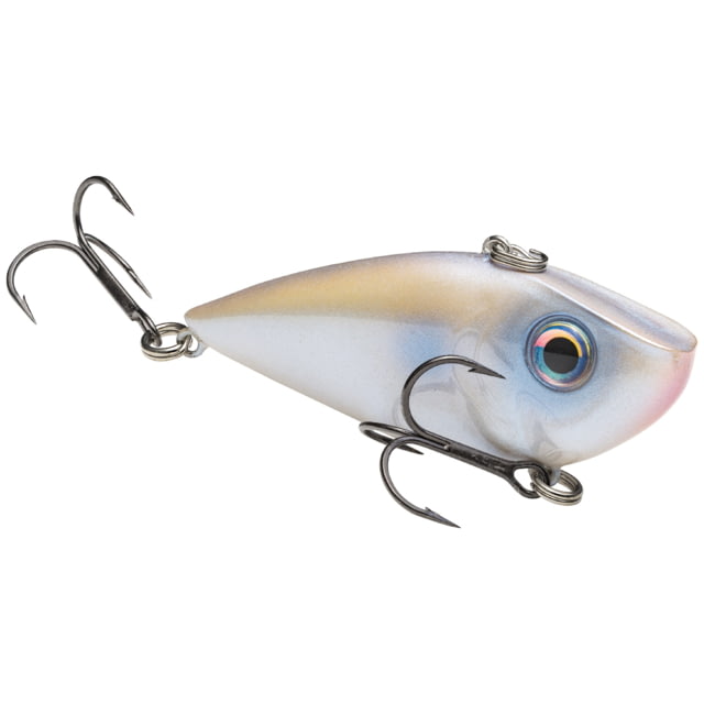 Strike King Red Eye Shad Fishing Lure Lipless Crankbait Free-floating Internal Rattles 3D Eyes Premium SZ 4 Treble Hooks 3/8oz Sinking Oyster