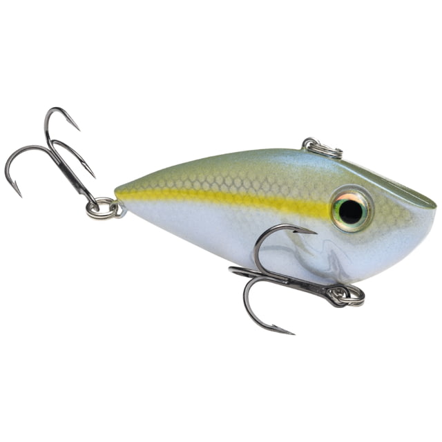Strike King Red Eye Shad Fishing Lure Lipless Crankbait Free-floating Internal Rattles 3D Eyes Premium SZ 4 Treble Hooks 3/8oz Sinking Sexy Blue Back