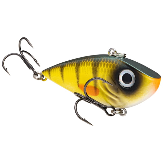 Strike King Red Eye Shad Fishing Lure Lipless Crankbait Free-floating Internal Rattles 3D Eyes Premium SZ 4 Treble Hooks 3/8oz Sinking Sugar Daddy
