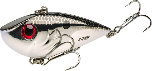 Strike King Red Eyed Shad Tungsten 2-Tap Lipless Crankbait Fishing Lure Chrome Black Back 1/2oz