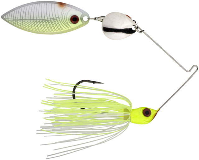 Strike King Red Eyed Special Spinnerbait Single Siwash Fishing Hook 3/8oz 1 Piece Chartreuse/White
