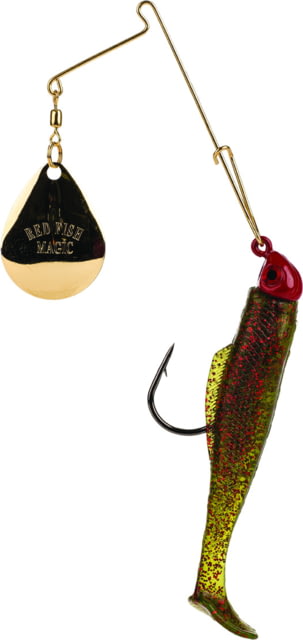 Strike King Redfish Magic Saltwater Spinnerbait Pre-rigged Spinnerbait Fishing Lure Avocado/Red Head 1/4oz