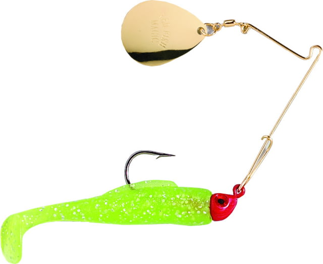 Strike King Strike King Redfish Magic Saltwater Spinnerbait Pre-rigged Spinnerbait Fishing Lure Chartreuse Silver/Red Head 1/4oz