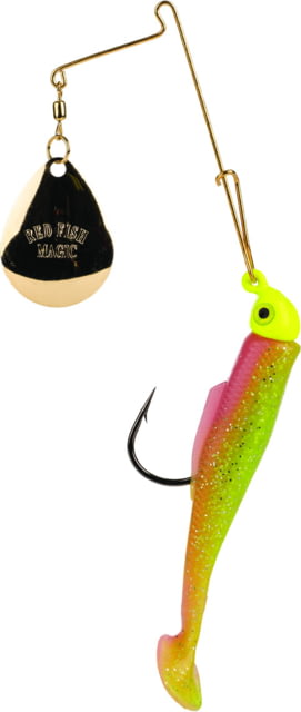 Strike King Redfish Magic Spinnerbait Fishing Hook 1/4 oz 1 Piece Electric Chicken & Chartreuse Head