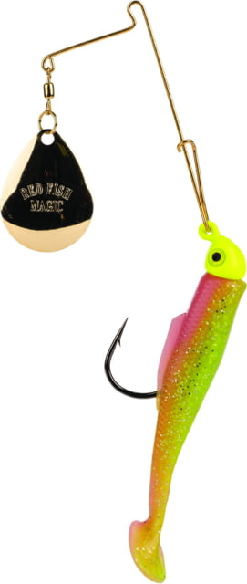Strike King Strike King Redfish Magic Saltwater Spinnerbait Pre-rigged Spinnerbait Fishing Lure Electric Chicken/Chartreuse Head 1/4oz