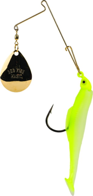 Strike King Redfish Magic Spinnerbait Fishing Hook 1/8 oz 1 Piece Chartreuse Glow & Chartreuse Head