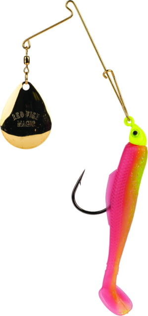 Strike King Redfish Magic Spinnerbait Fishing Hook 1/8 oz 1 Piece Electric Chicken & Chartreuse Head