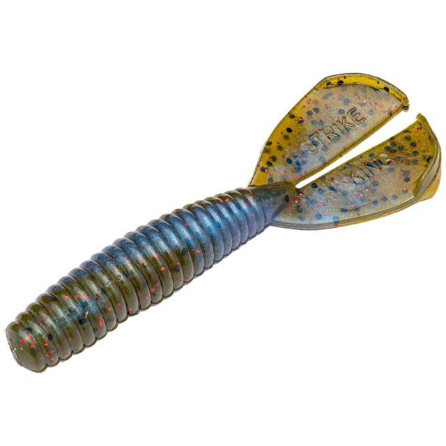 Strike King Rage Baby Menace Fishing Lure Soft Plastic Grub Blue Claw w/ Red Flake 3in 9-Pack