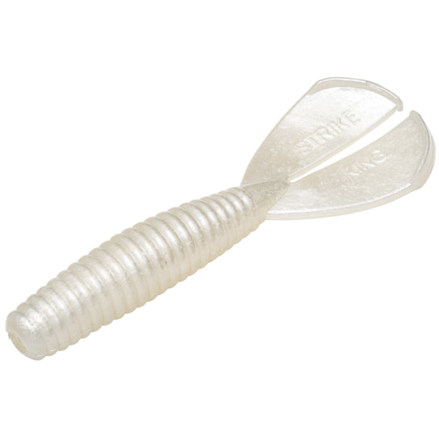 Strike King Rage Baby Menace Fishing Lure Soft Plastic Grub Pearl 3in 9-Pack