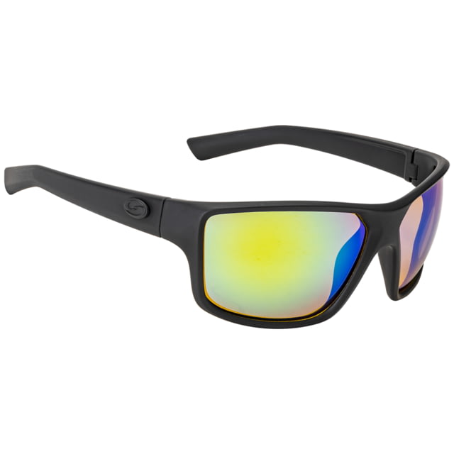 Strike King S11 Clinch Sunglasses Matte Black Frame/ Multi Layer Green Mirror Amber