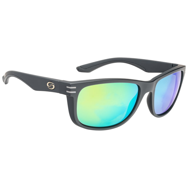 Strike King S11 Cumberland Sunglasses Matte Black Frame/ Multi Layer Green Mirror Amber