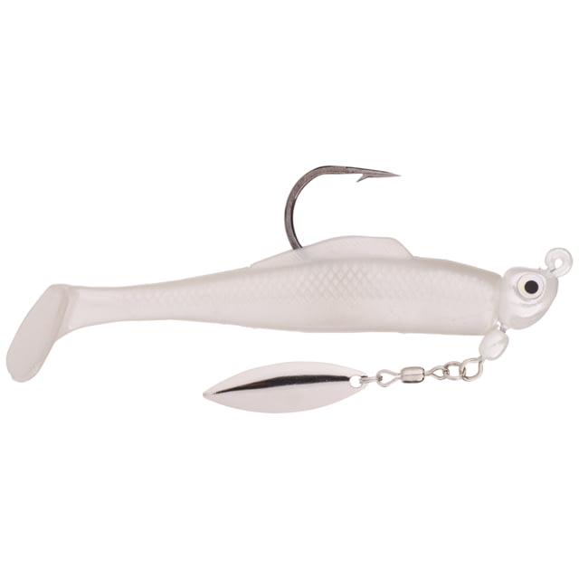 Strike King Speckled Trout Magic Fishing Lure Prerigged Soft Plastic Saltwater Swimbait Pearl 1/4oz