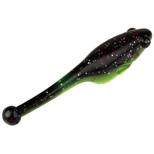 Strike King Strike King Shadpole XL Softbait 10 pack 2.5in Tuxedo Black Chartreuse
