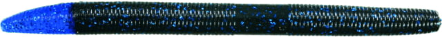 Strike King Shim-E-Stick Fishing Lure Soft Plastic Stickbait Black/Blue w/ Blue Tip 5in 7-Pack