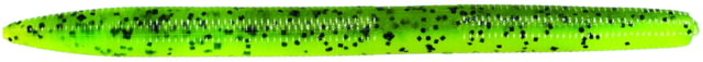Strike King Shim-E-Stick Fishing Lure Soft Plastic Stickbait Watermelon Seed w/ Chartreuse Laminate 5in 7-Pack