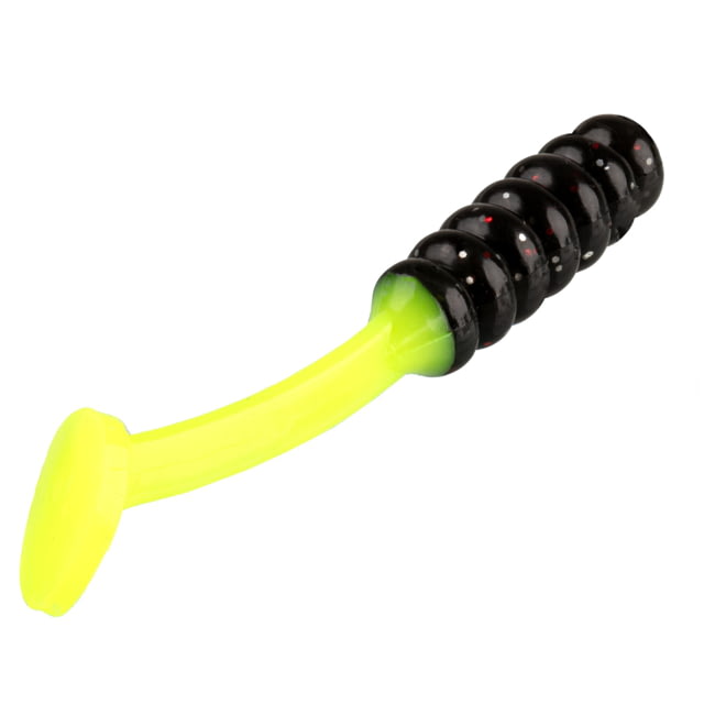 Strike King Strike King Slabalicious XL Softbait 10 pack 2.5in Tuxedo Black Chartreuse