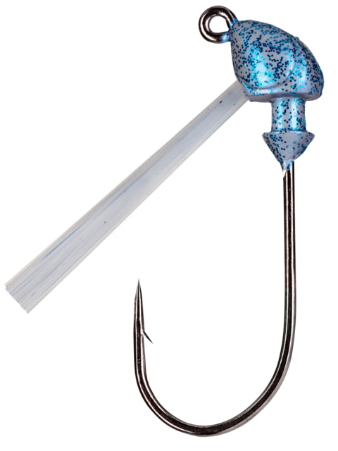 Strike King Weedless Squadron Swimbait Head Jig Head Fishing Lure Blue Glimmer w/ Black Flake 3/8oz 3-Pack