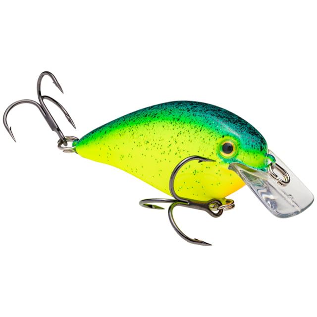 Strike King KVD 1.5 Squarebill Fishing Lure Shallow Diving Squarebill Crankbait Chartreuse Blue Black Splatterback 3/8oz
