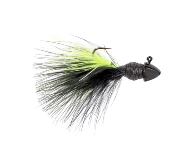Strike King Tour Grade Hair Jig - 2PK Black Chartreuse 1/16oz
