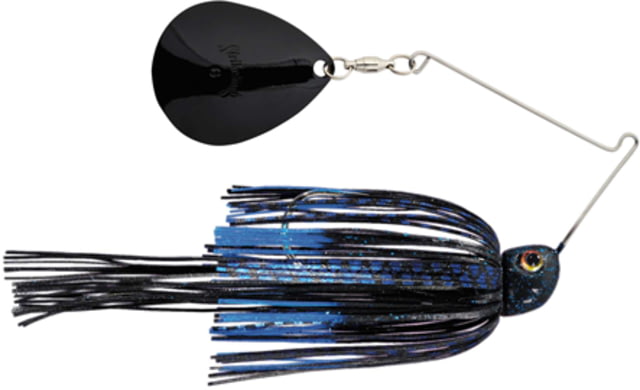 Strike King Tour Grade Night Spinnerbait Razor Sharp Fishing Hook w/Magic Tails 1/2oz 1 Piece Black/Blue