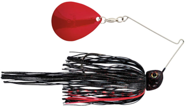 Strike King Tour Grade Night Spinnerbait Razor Sharp Fishing Hook w/Magic Tails 1/2oz 1 Piece Black Red