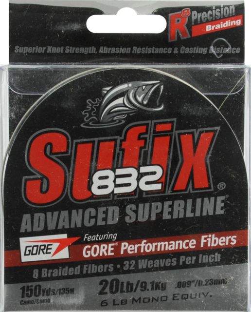 Sufix 832 Advanced Superline Camo 150 yds. - 20 lb. Test 078307