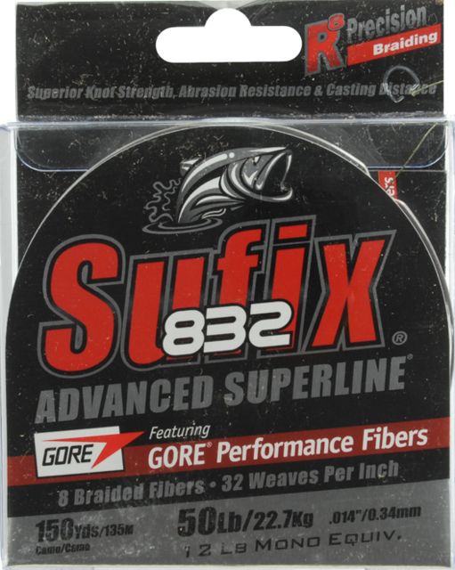 Sufix 832 Advanced Superline Camo 150 yds. - 50 lb. Test 078310